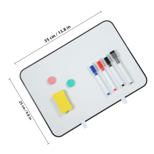 CONGARTENO Kleines Magnetisches Dry Erase Whiteboard mit Ständer Doppelseitig Beschreibbar Abwischbar mit Markern und Radiergummi Robustes Memoboard für Schule Büro und Zufällige Farbe von CONGARTENO