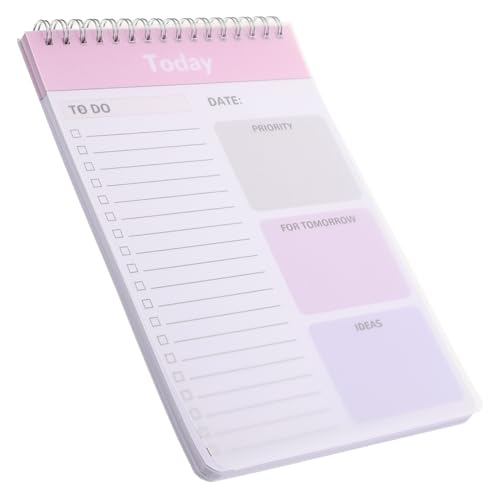 CONGARTENO Kompaktes Spiral notizbuch Haushalts memo Pad Tagesplaner für Täglichen Gebrauch Praktisches Planungs notizheft aus Papier Geeignet für Büro und Zuhause von CONGARTENO