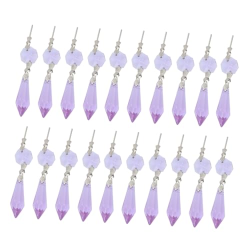CONGARTENO Kristallglas Anhänger für Kronleuchter Teiliges Facettierte Glasperlen DIY Deko für Vorhänge und Fenster Klare Prismen mit Starkem Lichtreflex Vielseitig für Hochzeit und von CONGARTENO