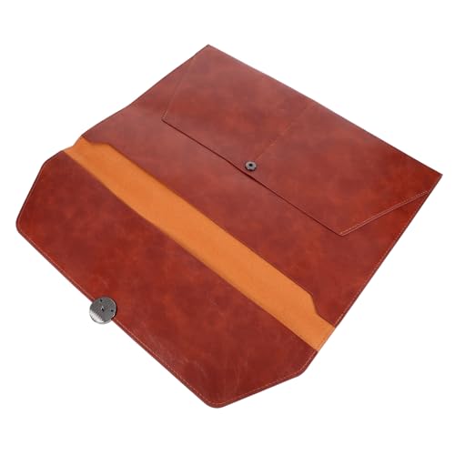 CONGARTENO Leder Dokumententasche Große Kapazität Aktenmappe Reißverschluss Tragbare Organizer Mappe für Büro Geschäft Reise Premium PU Aktenordner Tasche von CONGARTENO