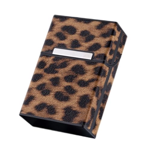 CONGARTENO Leopard Zigarettenetui PU Schutzbox mit Magnetverschluss Tragbare Zigarettenbox für Herren Damen Ergonomisch Komfortabel Robust und Stilvoll CONGARTENO Leopard Zigarettenetui PU Schutzbox mit Magnetverschluss Tragbare Zigarettenbox für Herren Damen Ergonomisch Komfortabel Robust und Stilvoll von CONGARTENO