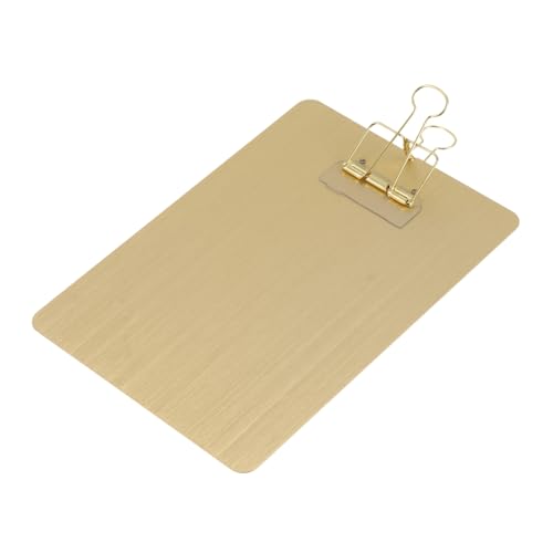 CONGARTENO Metall Klemmbrett Edelstahl Schreibunterlage Goldfarbig Stabiler Paper Holder mit Sicherem Clip für Büro Schule Restaurant und Zuhause Vielseitiger Speisekarten- und Notizenhalter CONGARTENO Metall Klemmbrett Edelstahl Schreibunterlage Goldfarbig Stabiler Paper Holder mit Sicherem Clip für Büro Schule Restaurant und Zuhause Vielseitiger Speisekarten- und Notizenhalter von CONGARTENO