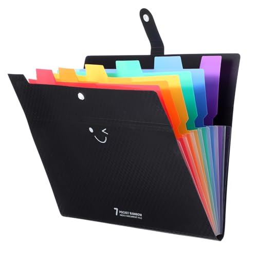 CONGARTENO PP Erweiterbarer Dateiordner mit Verschluss Robuster Organizer für Wichtige Dokumente Farbige Register für Büro Schule und Zuhause Praktisch und Vielseitig Einsetzbar von CONGARTENO