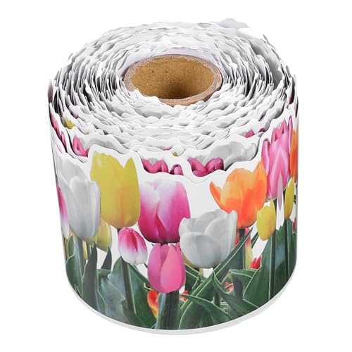 CONGARTENO Schultafel Randpapier Tulpenmuster Selbstklebend Ersatzbare Border Trim Sticker für Klassenraum Büro Dekoration CONGARTENO Schultafel Randpapier Tulpenmuster Selbstklebend Ersatzbare Border Trim Sticker für Klassenraum Büro Dekoration von CONGARTENO
