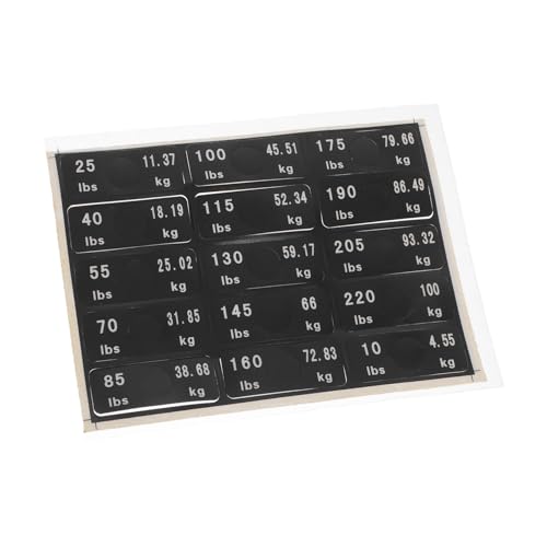 CONGARTENO Selbstklebende Gewichtsaufkleber für Fitnessgeräte Langlebige Wiederverwendbare Gewichtsetiketten mit Zahlen Multipurpose Label Sticker für Gewichtsblöcke im Fitnessstudio CONGARTENO Selbstklebende Gewichtsaufkleber für Fitnessgeräte Langlebige Wiederverwendbare Gewichtsetiketten mit Zahlen Multipurpose Label Sticker für Gewichtsblöcke im Fitnessstudio von CONGARTENO