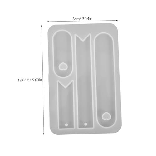 CONGARTENO Silikonform Lesezeichen Gießform für Epoxidharz DIY Buchzeichen Basteln mit Ovaler Form Transparente Silikonform für Trockenblumen und Glitzer Vielseitige Bastelhilfe für Schüler von CONGARTENO