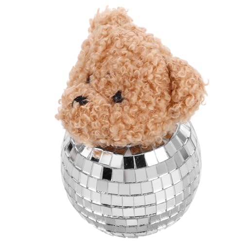 CONGARTENO Spiegelnde Disco Bär Tischdekoration Reflektierend für Geburtstagsfeier Hochzeiten mit Einzigartigem Plüsch Design Stilvoll als Fotorequisite und Raumambiente Akzent Geeignet von CONGARTENO