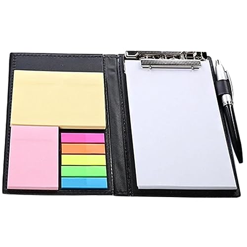 CONGARTENO Sticky Memo Note mit PU Lederhülle Abreißbare Haftnotizen Einfach zu Beschriften Kleben für Büro Schule und Organisation Tragbar und Rückstandslos Entfernbar von CONGARTENO