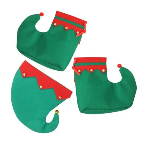 CONGARTENO Weihnachtswichtel Kostüm Set für Leichter Mütze und Schuhen Einfach Anzuziehen für Fasching Party Fotoshooting und Festliche Anlässe CONGARTENO Weihnachtswichtel Kostüm Set für Leichter Mütze und Schuhen Einfach Anzuziehen für Fasching Party Fotoshooting und Festliche Anlässe von CONGARTENO