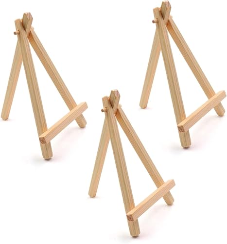 CONGRUI 10 Stück Mini-Staffelei aus Holz, dreieckig, Hochzeits-Tischständer, Displayhalter für Tischkunst, Handwerk – 8 x 15 cm von CONGRUI