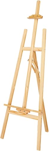 CONGRUI 175 cm faltbare Staffelei, A-Rahmen, Holzboden-Staffelei, Kunst-Display-Stativ für Erwachsene, verstellbarer Leinwandhalter, zum Malen, Zeichnen und Ausstellen von Postern (E) von CONGRUI