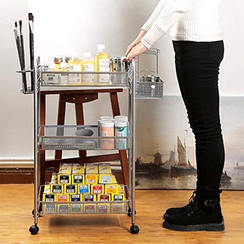 CONGRUI 3-lagiger beweglicher Metall Gouache Malerei Auto Malerei Aufbewahrung Werkzeughalter Regal Lagerregal Aufbewahrungsbox von CONGRUI