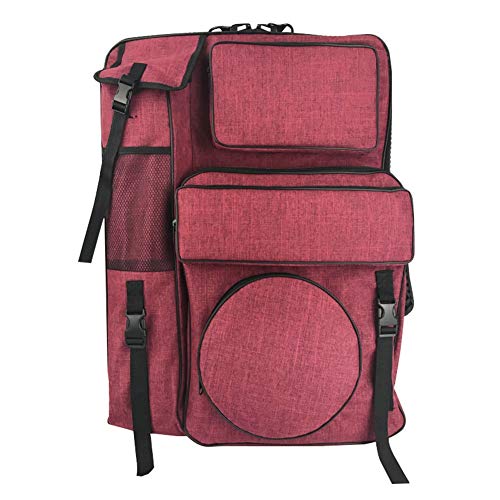 CONGRUI 4K Zeichenbrett-Tasche, Leinwand, Artboard-Tasche, Rucksack, Aufbewahrungstasche, 50 x 65 cm, Staffelei, wasserdicht, für den Außenbereich (rot) von CONGRUI