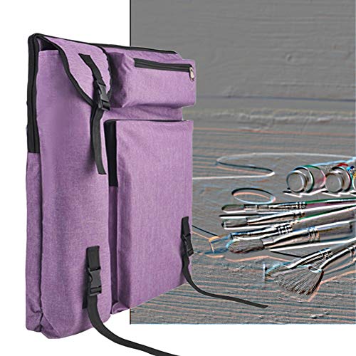 CONGRUI Art Test Student Multifunktions-Rucksack, 4K, Schultertasche, Segeltuch, Zeichenbrett (lila) von CONGRUI