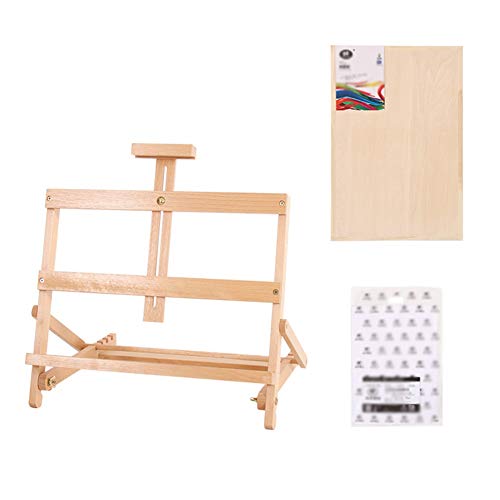 CONGRUI Artistic Schreibtisch-Staffelei aus Holz, verstellbare Tisch-Staffelei für Präsentationsberufe (Staffelei + 8K Skizzenpapier) von CONGRUI
