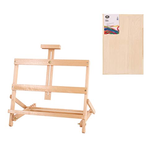CONGRUI Artistic Schreibtisch-Staffelei aus Holz, verstellbare Tisch-Staffelei für Präsentationsberufe (Staffelei + 8K-Zeichenbrett) von CONGRUI