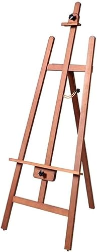 CONGRUI Bodenstaffelei, Massivholz, stabile Staffelei, 158 cm, Stativständer, geeignet für Anfänger und Kinder, drei Farben (braun) von CONGRUI