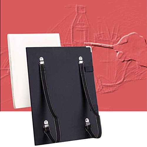 CONGRUI Büro- und Schulbedarf, Zeichenbrett, Papieraufbewahrungstasche, abgerundete Ecken, Design (Schwarz, 4K) von CONGRUI