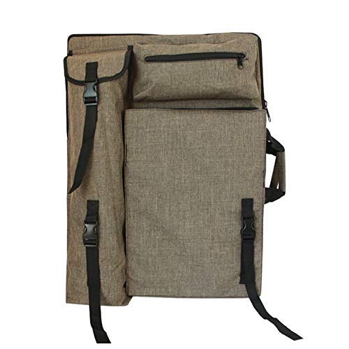 CONGRUI Canvas 4K Künstler-Portfolio, Schulter-Rucksack, Zeichentafeltaschen zum Zeichnen, Skizzieren, Malen (Grau) von CONGRUI
