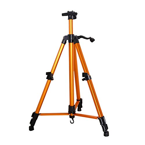 CONGRUI Easel Art Tragbarer Staffelei-Ständer für Künstler, Leinwand-Präsentationsständer für Erwachsene, orangefarbene Aluminiumlegierung (Staffelei) von CONGRUI