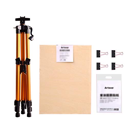 CONGRUI Easel Art Tragbarer Staffelei-Ständer für Künstler, Leinwand-Präsentationsständer für Erwachsene, orangefarbene Aluminiumlegierung (Staffelei + 4K-Zeichenbrett) von CONGRUI