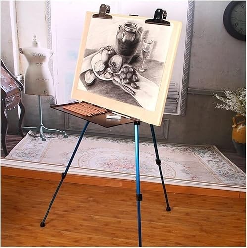 CONGRUI Faltbare, leichte und stabile 1 tragbare, verstellbare Aluminium-Skizzierstaffelei für Künstler, Kunstwerkzeug, Aquarell-Staffelei (Champagner) von CONGRUI