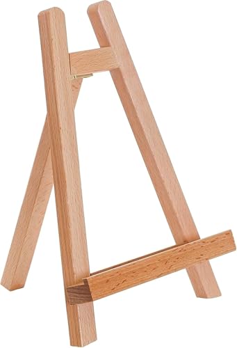 CONGRUI Gespannte Leinwand mit 10,5 cm Desktop-Display-Ständer, A-Typ-Staffelei-Set, Buchenholz-Stativ, Kinder und Studenten, Malerei, Party, tragbares Leinwandbild, Schilderständer (1 Stück) von CONGRUI