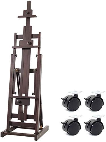 CONGRUI Große Staffeleien, Boden-Display, Malständer aus Holz, große multifunktionale professionelle Studio-Staffelei, Indoor-Leinwand-Werbeständer, Malständer (schwarz, mit Rad) von CONGRUI