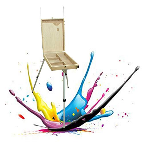 CONGRUI Holz-Staffelei mit Dreibein-Staffelei, Kunstständer, Staffelei und Leinwand-Set, Staffelei, Präsentationsständer von CONGRUI