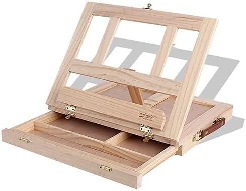 CONGRUI Holz-Tischstaffelei für Malerei, Künstler, Kinder, Schubladenbox, tragbar, Desktop-Laptop-Zubehör, Koffer, Farbe, Hardware, Kunstbedarf CONGRUI Holz-Tischstaffelei für Malerei, Künstler, Kinder, Schubladenbox, tragbar, Desktop-Laptop-Zubehör, Koffer, Farbe, Hardware, Kunstbedarf von CONGRUI