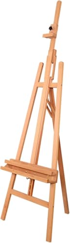 CONGRUI Klassische Künstlerstaffelei, A-Rahmen-Staffelei aus massivem Buchenholz, verstellbare und faltbare Holzstaffelei für Öl, Skizzieren, Pastellmalerei, 170 cm hoch (A) von CONGRUI