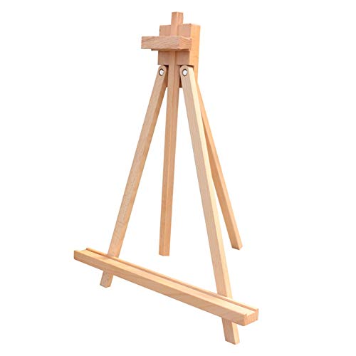 CONGRUI Kleine Staffelei für den Schreibtisch, Werbeständer, Holz, Öl, Staffelei für Poster, faltbar von CONGRUI