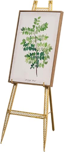 CONGRUI Künstler-Staffelei, Ständer, Kunststaffelei für Erwachsene, verstellbare Metall-Staffelei, zusammenklappbar, tragbar, Bodenstaffelei für Ausstellung, Kunst, Bilder, Gemälde, Gold (150 cm) CONGRUI Künstler-Staffelei, Ständer, Kunststaffelei für Erwachsene, verstellbare Metall-Staffelei, zusammenklappbar, tragbar, Bodenstaffelei für Ausstellung, Kunst, Bilder, Gemälde, Gold (150 cm) von CONGRUI