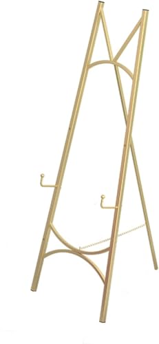 CONGRUI Künstlerstaffelei, Metallstativ, Staffelei zum Malen, stabil, verstellbar, Zeichenständer für Erwachsene, Anfänger oder professionelle Künstler (Gold, 120 cm) von CONGRUI