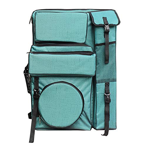 CONGRUI Kunst-Portfolio-Hülle, tragbare Tasche für Zeichenbrett, Kunst-Tragetasche, wasserdichter Rucksack (Hellgrün) von CONGRUI