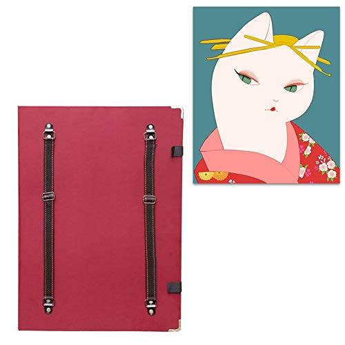 CONGRUI Kunst-Zeichenbrett-Tisch mit Papiertüte, für den Außenbereich, Leinwand, Ketchpad, Schulterrücken (Rot, 8K) von CONGRUI