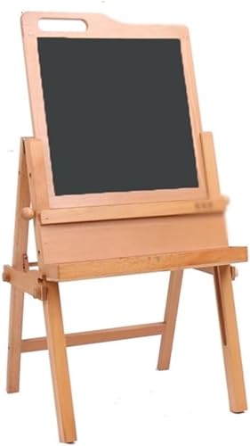 CONGRUI Magnetische kleine Tafel für Zeichenbrett, Staffelei, kann einziehbar sein (Holzfarbe-1, S) von CONGRUI
