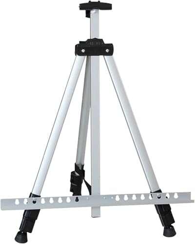 CONGRUI Maler-Staffelei, faltbar, verdicktes Metall, verstellbare Höhe (silberfarben, 1,6 m) von CONGRUI