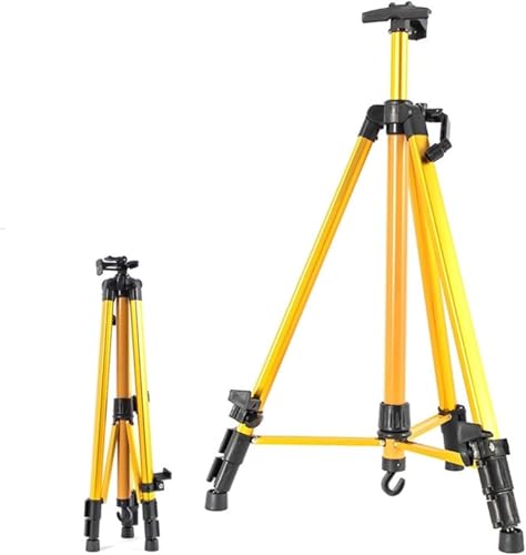 CONGRUI Malstaffelei, tragbar, faltbar, höhenverstellbar, 155 cm (goldfarben) von CONGRUI