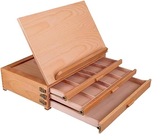 CONGRUI Mehrschichtige Aufbewahrungsbox für Bilder, Staffelei, Kunst, Schublade, multifunktionaler Skizziertisch von CONGRUI