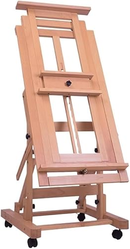 CONGRUI Mehrzweck-Staffelei, Massivholz, Ölgemälde, chinesisches Gemälde, Gongbi-Malerei, kann flach angehoben werden (Holzfarbe) von CONGRUI