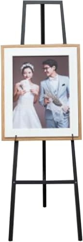 CONGRUI Metall-Staffelei aus Eisen, Bodenständer, verstellbar, Werbung, Hochzeitshalter, perfekte Dekoration (Schwarz, 120 cm) von CONGRUI