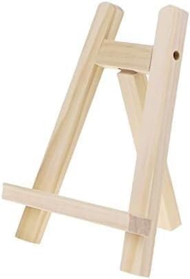 CONGRUI Mini-Künstler-Staffelei aus Holz, Ständer für Party-Dekoration, dreieckige Staffelei, Malzubehör (15 x 20 cm) von CONGRUI