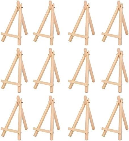 CONGRUI Mini-Staffelei aus Kunststoff, 15,2 cm, 12 Stück, Staffelei für Malerei, Karten, Fotos von CONGRUI
