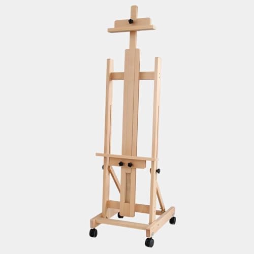 CONGRUI Ölgemälde-Staffelei für Erwachsene, große Staffelei aus Buchenholz, abnehmbare Bodenstaffelei, hält Leinwandkunst bis zu 190 cm (C) von CONGRUI