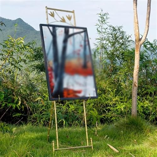 CONGRUI Outdoor-Werbeständer, Hochzeits-Willkommensständer, einfacher Eisen-Ölgemäldeständer, multifunktionale Staffelei, Bodenfoto (E) von CONGRUI