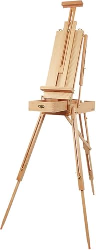 CONGRUI Professionelle Zeichenbrett-Staffelei, zusammenklappbares Dreibein-Staffelei, tragbare Maler-Aufbewahrungsbox, verstellbares Design mit Schublade für Künstler, Kunststudenten, Farbe: Braun CONGRUI Professionelle Zeichenbrett-Staffelei, zusammenklappbares Dreibein-Staffelei, tragbare Maler-Aufbewahrungsbox, verstellbares Design mit Schublade für Künstler, Kunststudenten, Farbe: Braun von CONGRUI