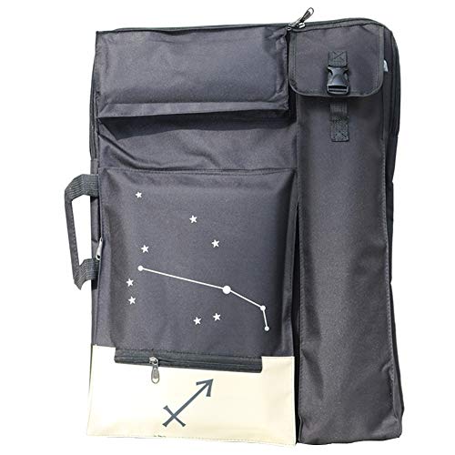 CONGRUI Rucksack, 4 K, Schultermalerei, Staffelei, Tasche, Sternbild, Muster, Malpaket, Kunstausrüstung, 66 x 50 cm (schwarz) von CONGRUI