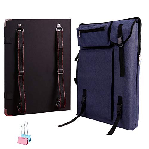 CONGRUI Rucksack, Feld-Tragetasche, Künstler-Tragetasche, Schulter-Rucksack, schwarz, faltbar, wasserdicht, Staffelei (Canvas-Tasche + Zeichenbrett) von CONGRUI