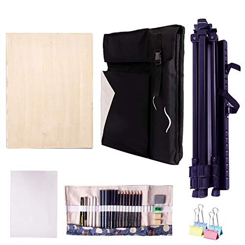 CONGRUI Rucksack-Staffelei, Ständer, Staffelei für Display, Zeichenbrett, Künstler, Staffelei für Künstler, winddicht, faltbar, Schwarz CONGRUI Rucksack-Staffelei, Ständer, Staffelei für Display, Zeichenbrett, Künstler, Staffelei für Künstler, winddicht, faltbar, Schwarz von CONGRUI